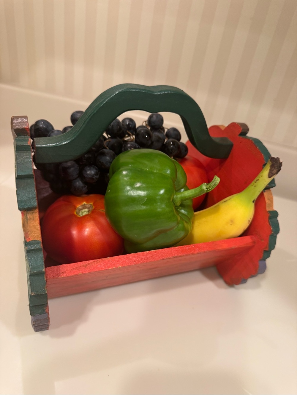 Hand Painted Wooden Fall Harvest Basket - Picture 6 of 15
